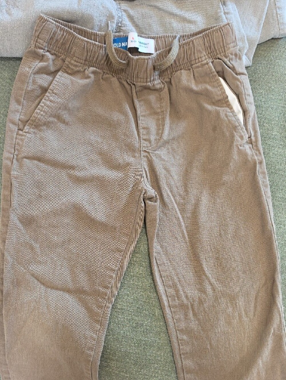 Old Navy 10-12 Elastic-Waist Drawstring Pants - Brown, Gray, Washed Black - Picture 3 of 11
